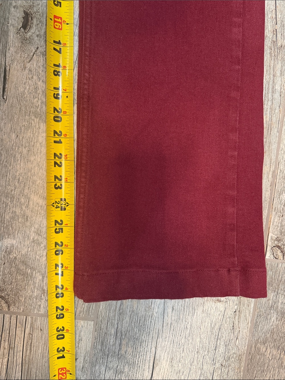 WHBM Extra High Rise Trouser Pants Burgundy Wine Size 4 - Picture 7 of 8